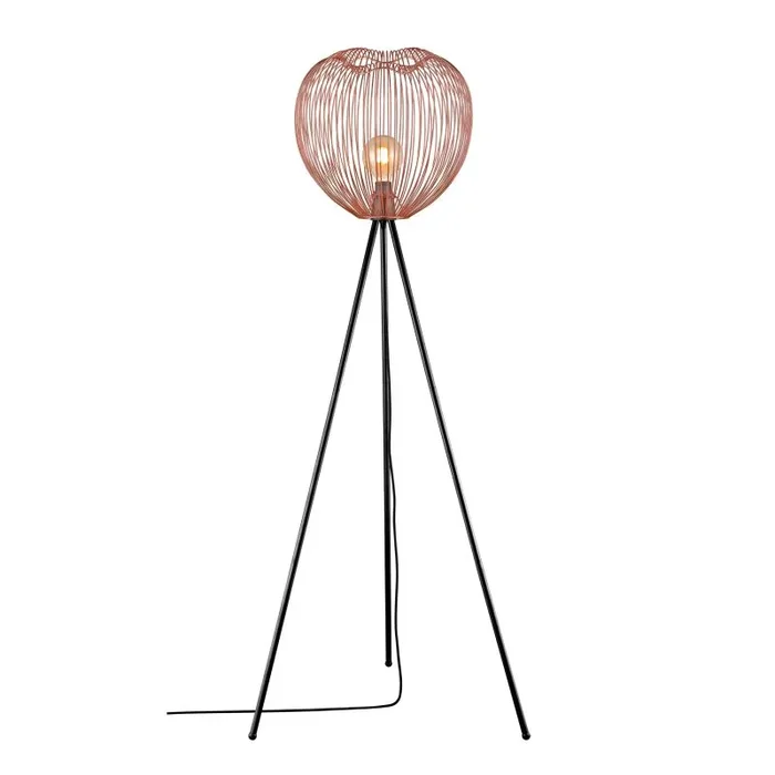 Sveva 1 Light Floor Lamp E27 Copper