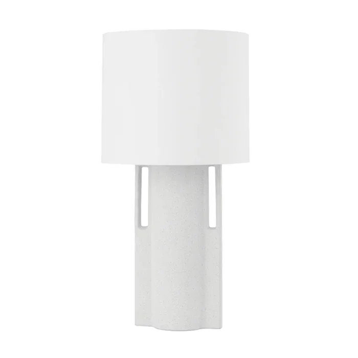 Sydney 1-Light Table Lamp in Aged Brass/Ceramic Matte White Speck 14.5L x 14.5W x 29HL1690-AGB/CWK