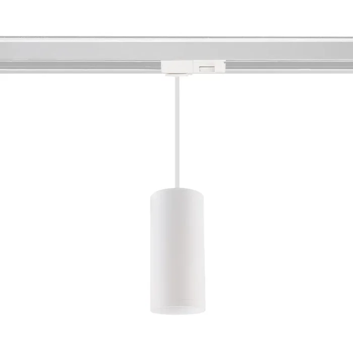 Three Circuit Track Pendant Light GU10 Lampholder Quartz- White