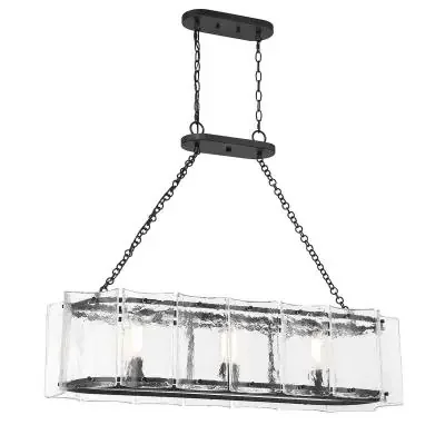Three Light Linear Chandelier