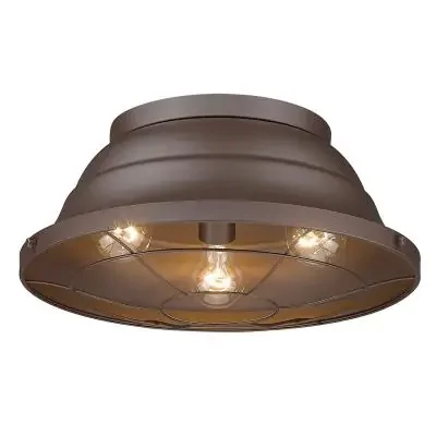 Three Light Outdoor Flush Mount