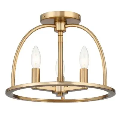 Three Light Semi Flush Mount