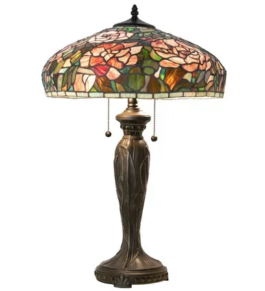 Tiffany Peony Two Light Table Lamp (265061)