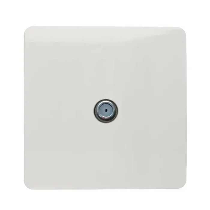 Trendi, Artistic Modern F-Type Satellite 1 Gang Ice White Finish, BRITISH MADE, (25mm Back Box Required), 5yrs Warranty