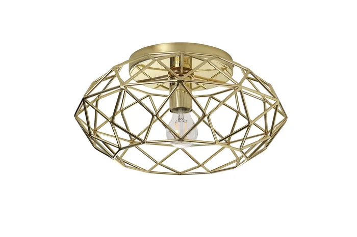 Trimond Flush Ceiling, 1 x E27, Polished Brass