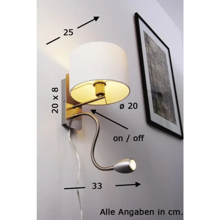 Trio 2711 wall light LED chrome, matt nickel, 2-light sources