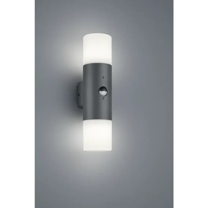 Trio HOOSIC Outdoor Wall Light anthracite, 2-light sources, Motion sensor