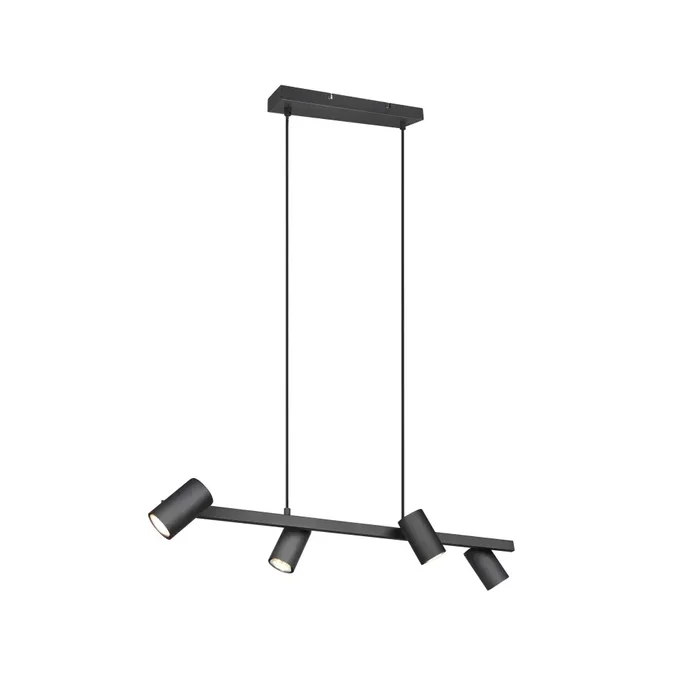 Trio MARLEY Pendant Light black, 4-light sources