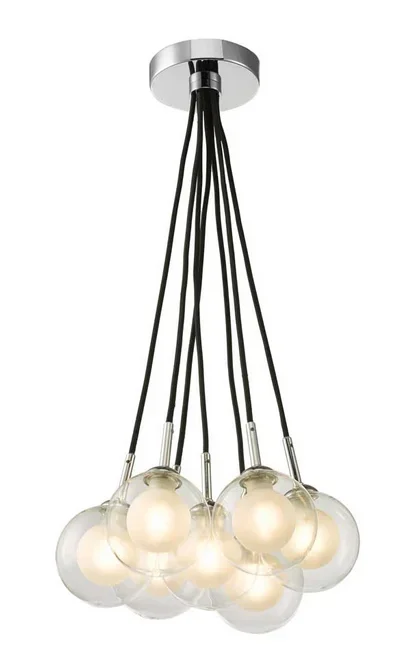 Turner 7 Light Semi Flush Polished Chrome Clear and Opal Glass TUR7PC/GALG04