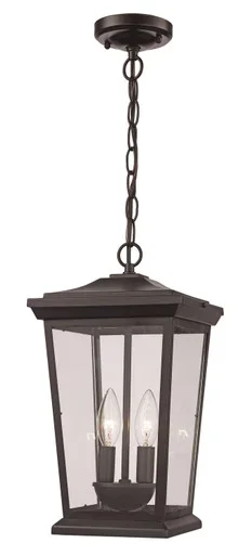 Two Light Hanging Lantern (50774 BK)