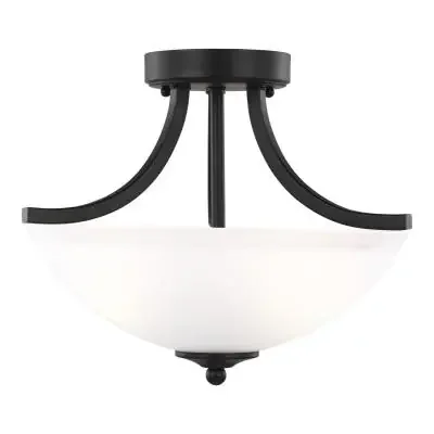 Two Light Semi-Flush Convertible Pendant