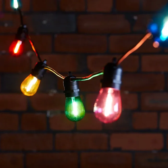 Ultimate Connect 35m 70 Multi Coloured Festoon Lights Black Cable