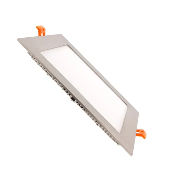 UltraSlim Square 15W Warm White LED Downlight Cutout 180x180mm – Silver