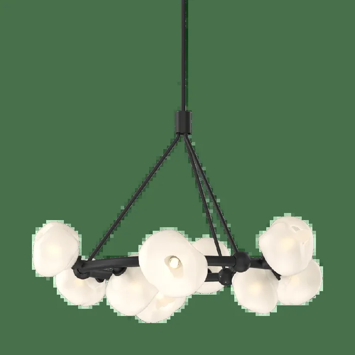 Ume 9-Light Ring Pendant – Black