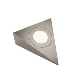 Venta 12v 2.3w 4000k LED Triangular Brushed Nickel Under Cabinet Light – Cool White (Driver Required)