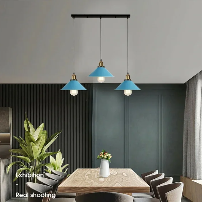 Vintage 3-Light Pendant Lamp Industrial Hanging Light Fixture ~1301