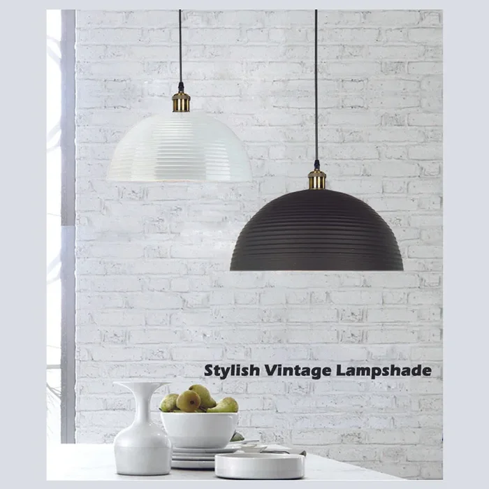 Vintage Black Metal Lampshade Restaurant Diner Light Pendant Ceiling~3199