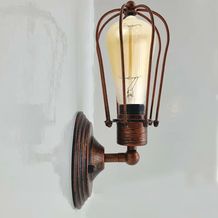 Vintage Industrial Cage Wall Sconce Ceiling Light Porch Lamp ~3549