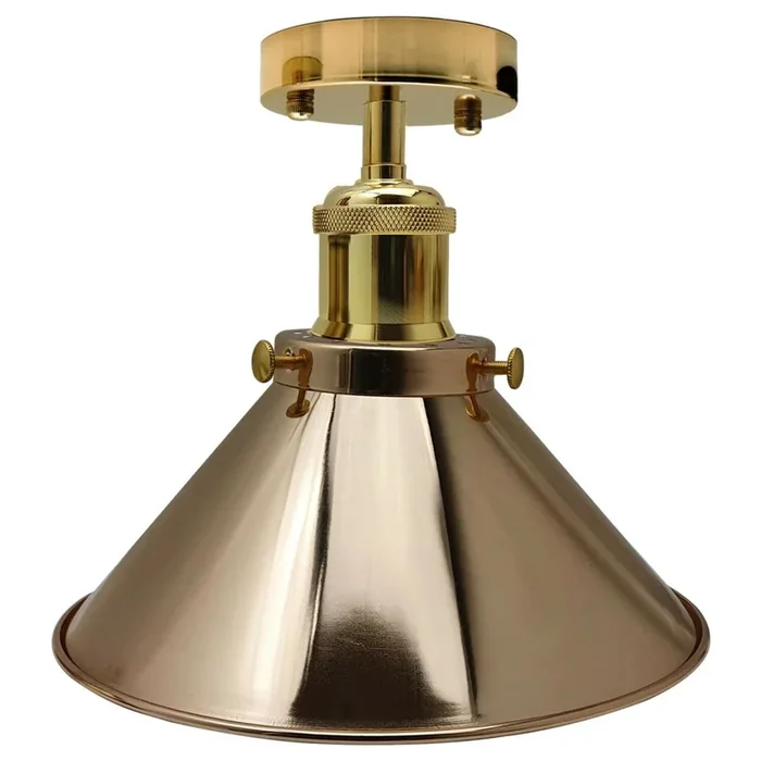 Vintage Industrial Ceiling Lights Retro Pendant French Gold Shade Sconce Lamp~2603