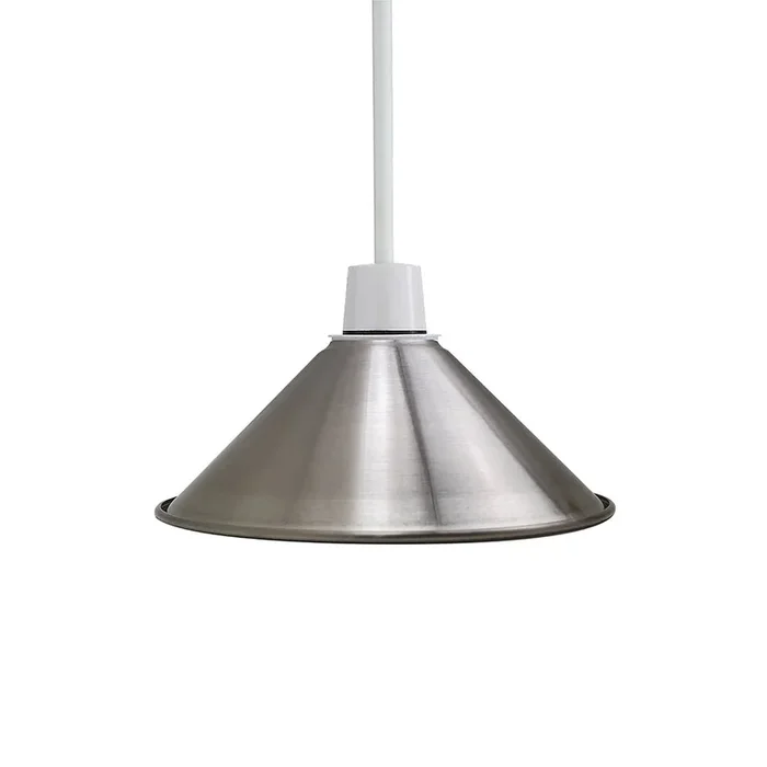 Vintage Style Metal Ceiling 22cm Satin Nickel Light Shade~1110
