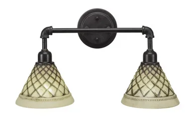 Vintage Two Light Bath Bar (182-DG-7185)