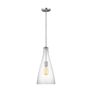 Visual Comfort Studio Arilda One Light Pendant in Brushed Nickel – 6537001-962