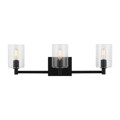 Visual Comfort Studio Fullton LED Bath Wall Sconce in Midnight Black – 4464203EN-112