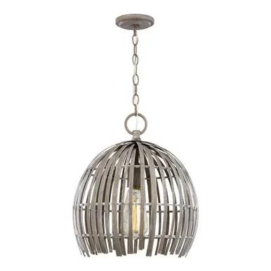 Visual Comfort Studio Hanalei One Light Pendant in Washed Pine – 6522701-872