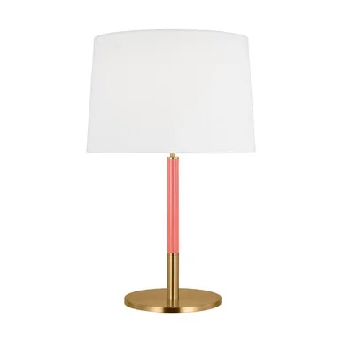 Visual Comfort Studio Monroe One Light Table Lamp in Burnished Brass – KST1041BBSCRL1