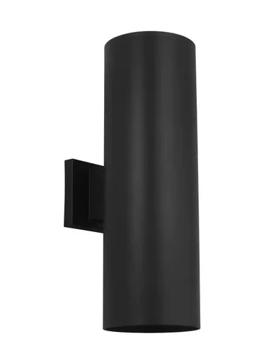 Visual Comfort Studio Outdoor Cylinders Two Light Wall Lantern in Textured Black – SLO1172TXB