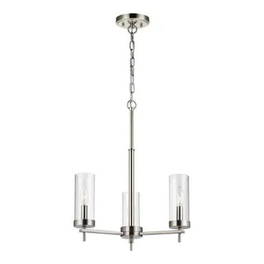 Visual Comfort Studio Zire Three Light Chandelier in Brushed Nickel – 3190303-962