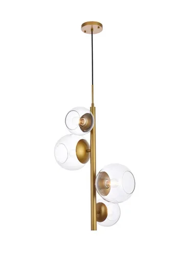 Wells Four Light Pendant (LD654D18BR)