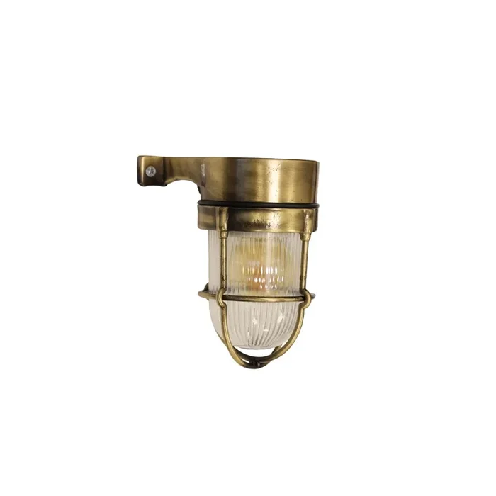 Westport Coastal Lagoon Outdoor Wall Light – Antique Brass