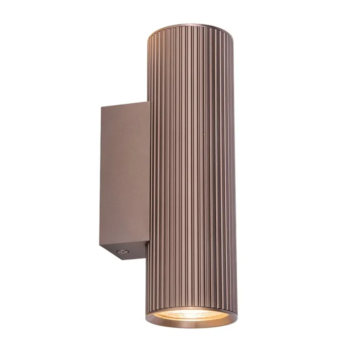 Westport Moto Knurl Ridged 180 Up & Down Wall Light – Bronze