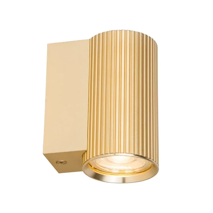 Westport Moto Knurl Ridged Wall Light – Brass