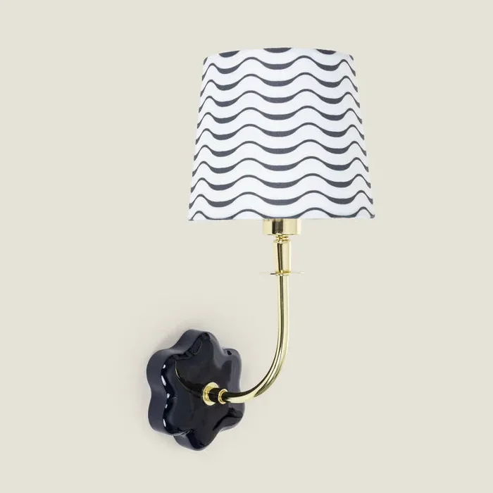 Wisteria Meirion Ceramic Wall Light – Navy Blue