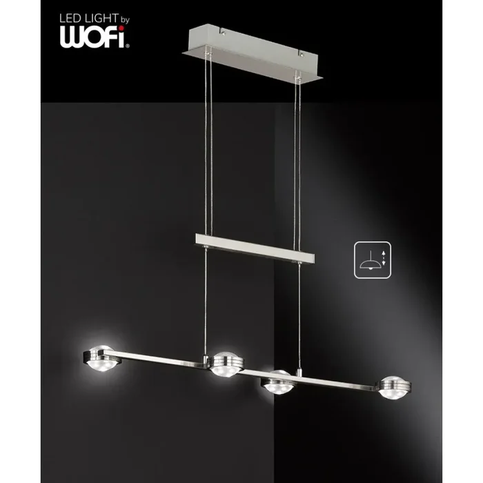 WOFI SLIGO Wall Light LED matt nickel, 8-light sources