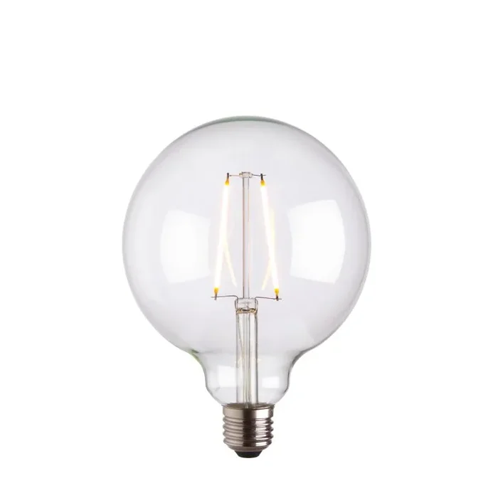 XL E27 2W 2200K, 210lm LED Globe 125mm Bulb With Clear Glass
