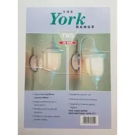 York 100W E27 White Up/Down Outdoor Lantern
