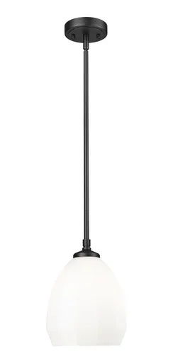Z-Lite Oren One Light Pendant in Matte Black – 7004P8-MB