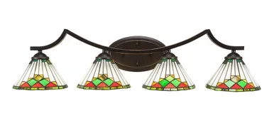 Zilo Four Light Bath Bar (554-DG-9375)