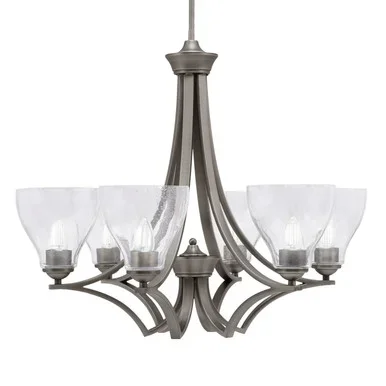 Zilo Six Light Chandelier (566-GP-4760)